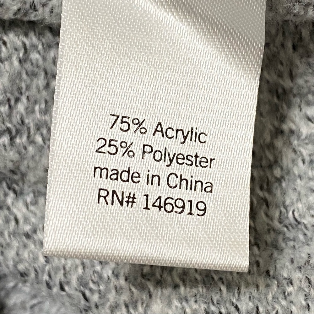 Evri Gray Ribbed Knit Crewneck Pullover Sweater Size 1X Minimalist Cozy - Picture 6 of 8